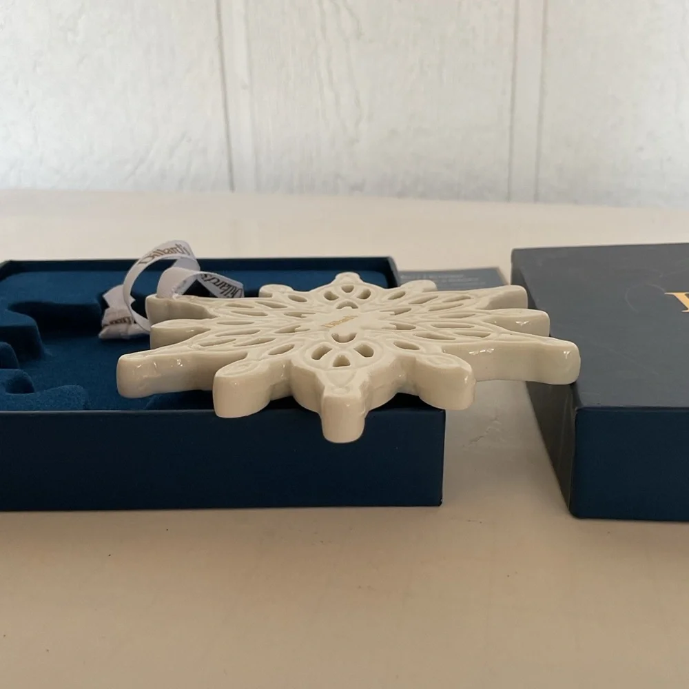 Dillards Collectible Porcelain Snowflake Ornament NWT